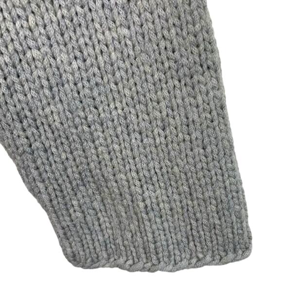 THE FISHER PROJECT Womens Large Gray Chunky Merino Knit Hi Lo Sweater - Picture 5 of 9